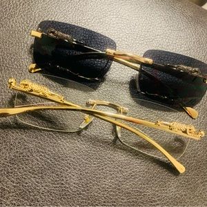 Brand new Jaguar gold frame glasses clear & Black